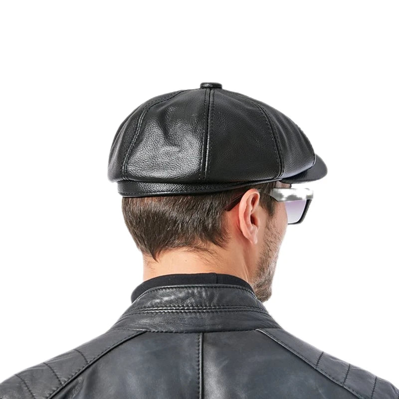 Casquette Palermo - Boina de Couro Masculina