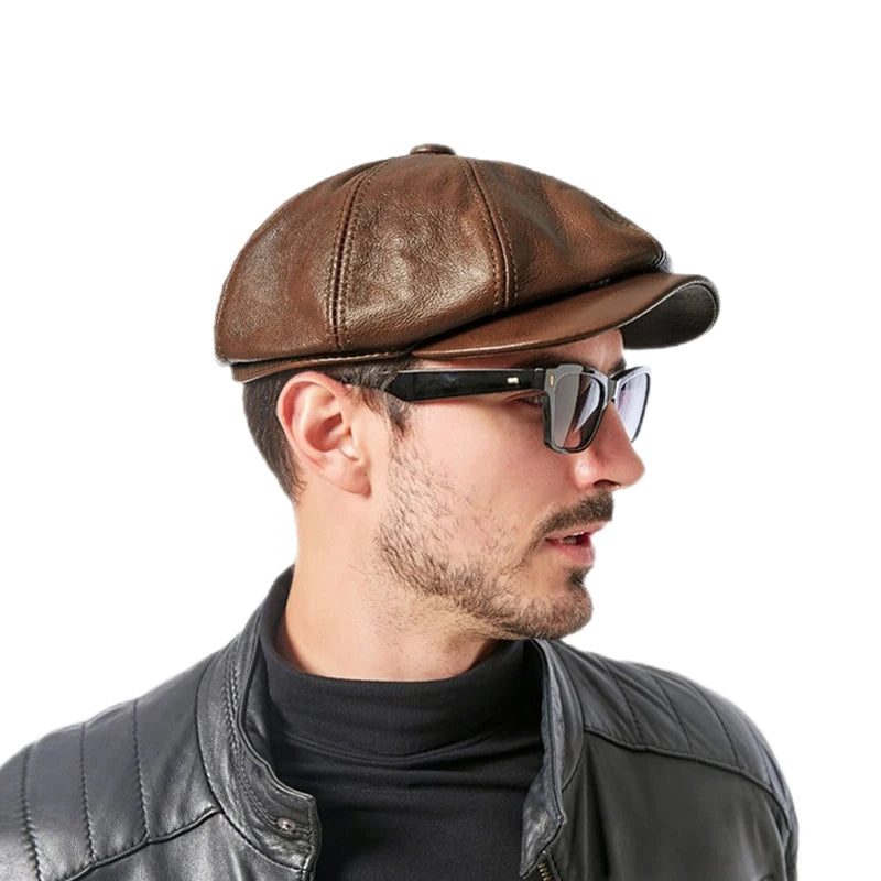 Casquette Palermo - Boina de Couro Masculina