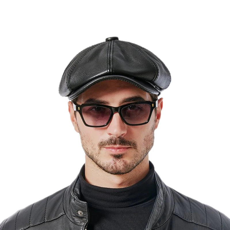 Casquette Palermo - Boina de Couro Masculina